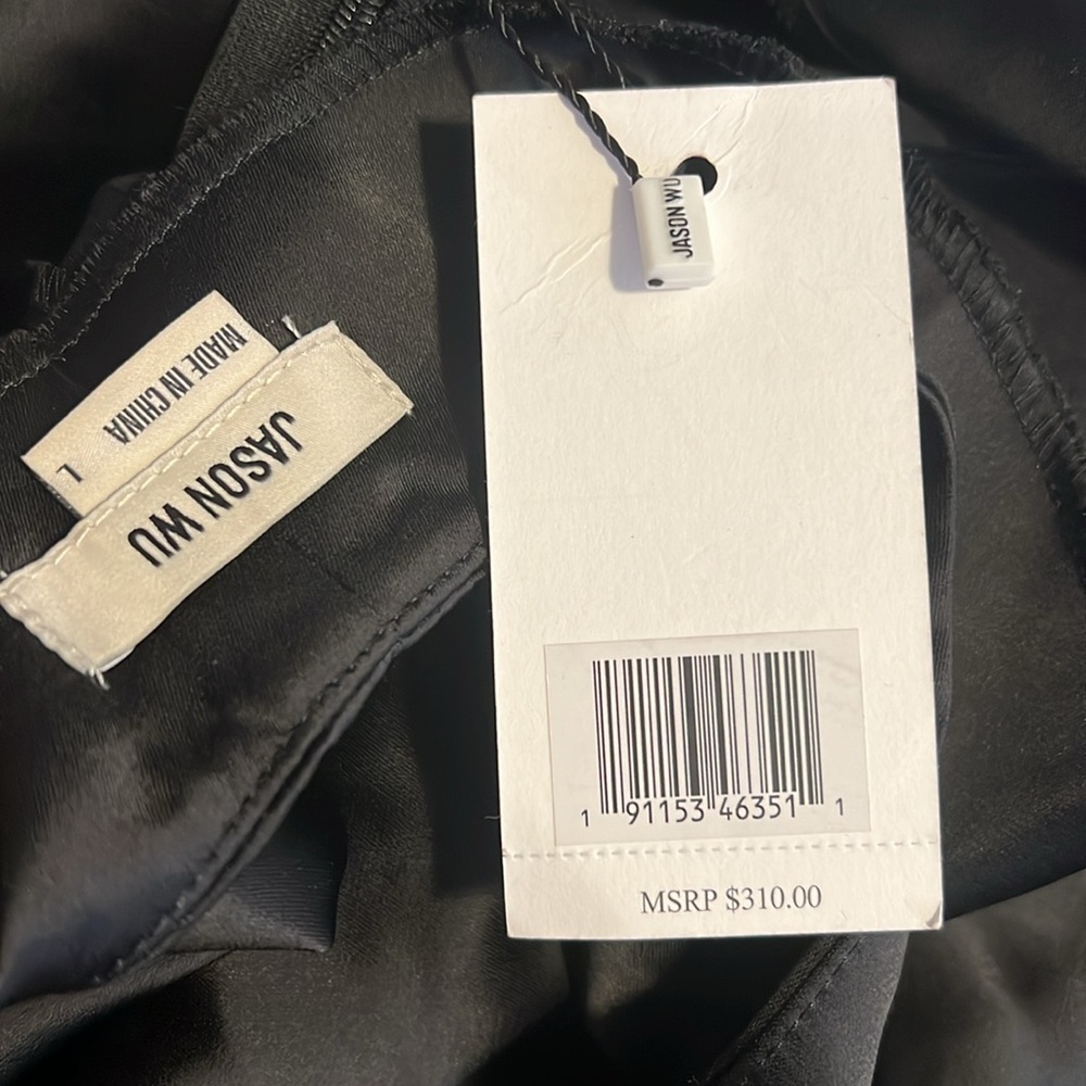 Jason Wu Black Strappy Slip Dress w/ Ruched Front - NWT - Picture 7 of 8
